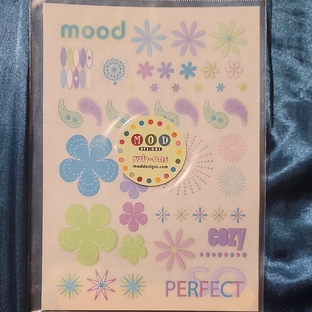 Mood Rub-Ons Sticker Sheet